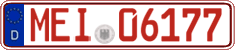 German license plate, Red license plates
