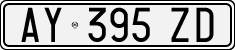 License plate of Italy, Cars (1994 year series)