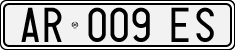 License plate of Italy, Cars (1994 year series)