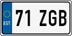 License plate of Estonia, Regular car plates (US-size)