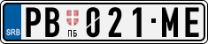 License plate of Serbia, Cars
