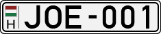 license plates of Hungary, Cars (1990)
