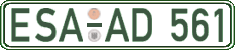 German license plate, Regular plates