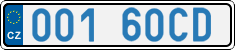License plate of the Czech Republic, Diplomatic