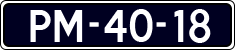 License plate of the Netherlands, Imported oldtimers (cars)