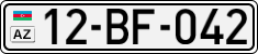 License plate of Azerbaijan, Cars