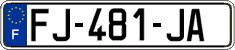 French license plate, SIV (ordinary)