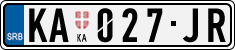 License plate of Serbia, Cars