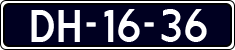 License plate of the Netherlands, Imported oldtimers (cars)