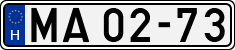 license plates of Hungary, National Ambulance Service (1990)