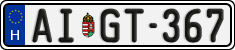 license plates of Hungary, Regular plates (2022)