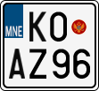 License plate of Montenegro, Motorcycles