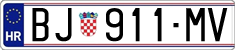 License plate of Croatia, Regular plates