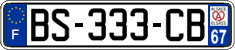 French license plate, SIV (ordinary)