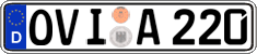 German license plate, Regular plates