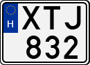 license plates of Hungary, Cars (1990)