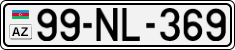 License plate of Azerbaijan, Cars