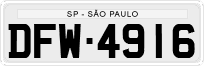 License plate of Brazil, Private owners (1990)