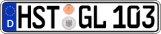 German license plate, Regular plates