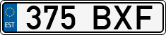 License plate of Estonia, Regular car plates