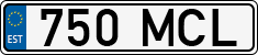 License plate of Estonia, Regular car plates