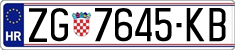License plate of Croatia, Regular plates
