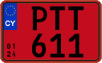 License plate of Cyprus, Rental cars