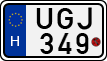 license plates of Hungary, Motorcycles (1990)