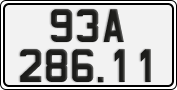 License plate of Vietnam, Cars