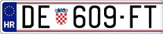 License plate of Croatia, Regular plates
