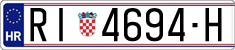 License plate of Croatia, Regular plates