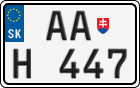 License plate of Slovakia, Oldtimers