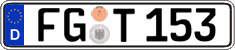 German license plate, Regular plates