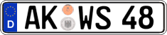 German license plate, Regular plates