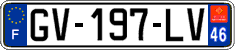 French license plate, SIV (ordinary)