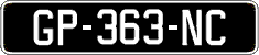 French license plate, SIV (oldtimers)