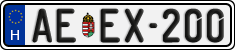 license plates of Hungary, Regular plates (2022)