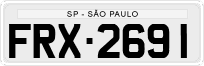 License plate of Brazil, Private owners (1990)