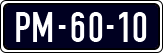 License plate of the Netherlands, Imported oldtimers (cars)