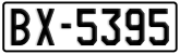 License plate of Greece, 1972 year system