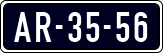 License plate of the Netherlands, Imported oldtimers (cars)