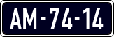License plate of the Netherlands, Imported oldtimers (cars)