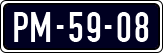 License plate of the Netherlands, Imported oldtimers (cars)