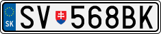 License plate of Slovakia, Cars