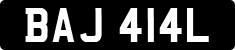 License plate of the United Kingdom, 1963 year system