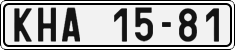 License plate of the Czech Republic, Cars (1960)
