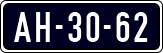 License plate of the Netherlands, Imported oldtimers (cars)