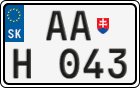 License plate of Slovakia, Oldtimers