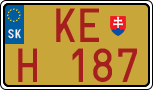 License plate of Slovakia, Oldtimers