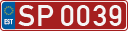 License plate of Estonia, Sportcars